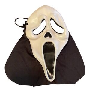 Vintage Ghost Face Mask Costume Easter Unlimited Scream Movie No‎ Hood